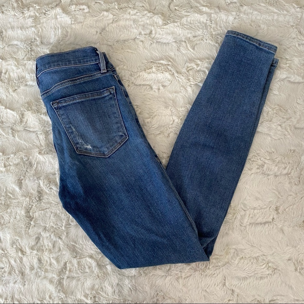 FRAME Blue Le Skinny de Jeanne Skinny Jeans 25